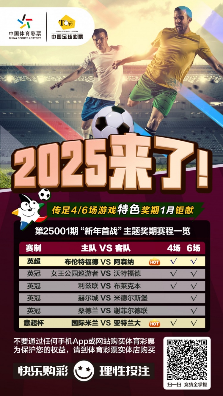 2025來了！傳足特色獎期第25001期聚焦新年首戰(zhàn)